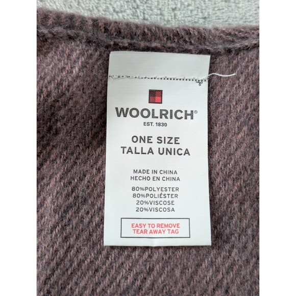 Woolrich Plaid Poncho Sweater One Size Maroon Pink Wrap Shawl Tassels - Picture 4 of 5
